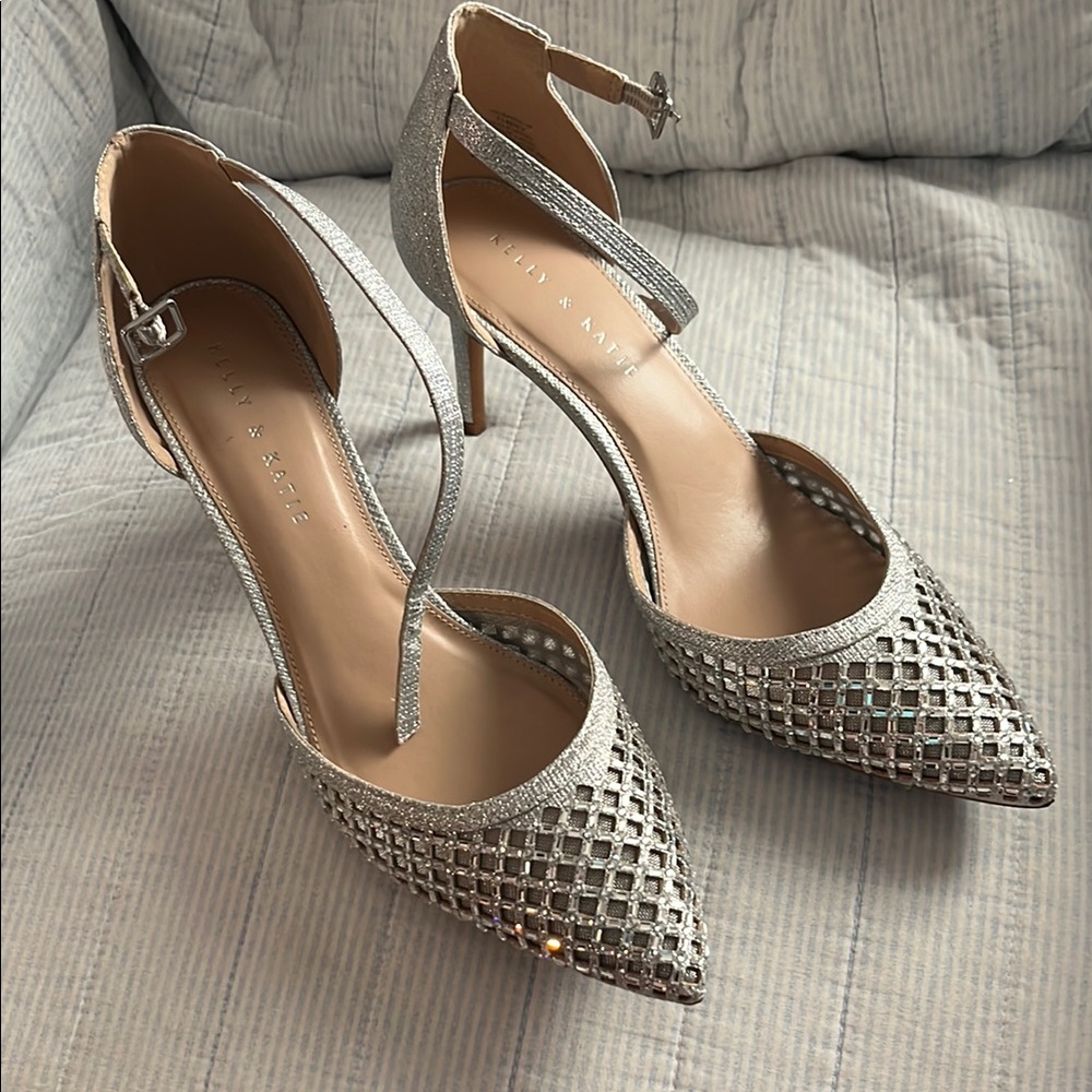 Elegant Silver Heels by Kelly & Katie